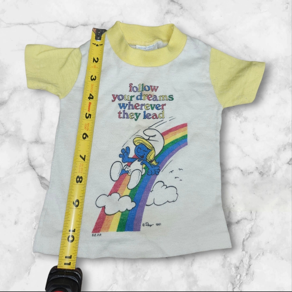 Vintage Smurfs Baby Shirt- Flaws - Picture 7 of 8